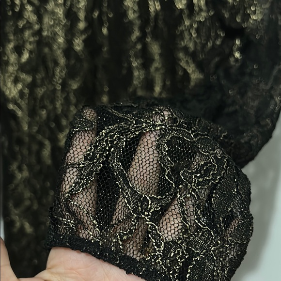cynthia steffe Elegant black and Gold Lace Dress - Picture 5 of 10